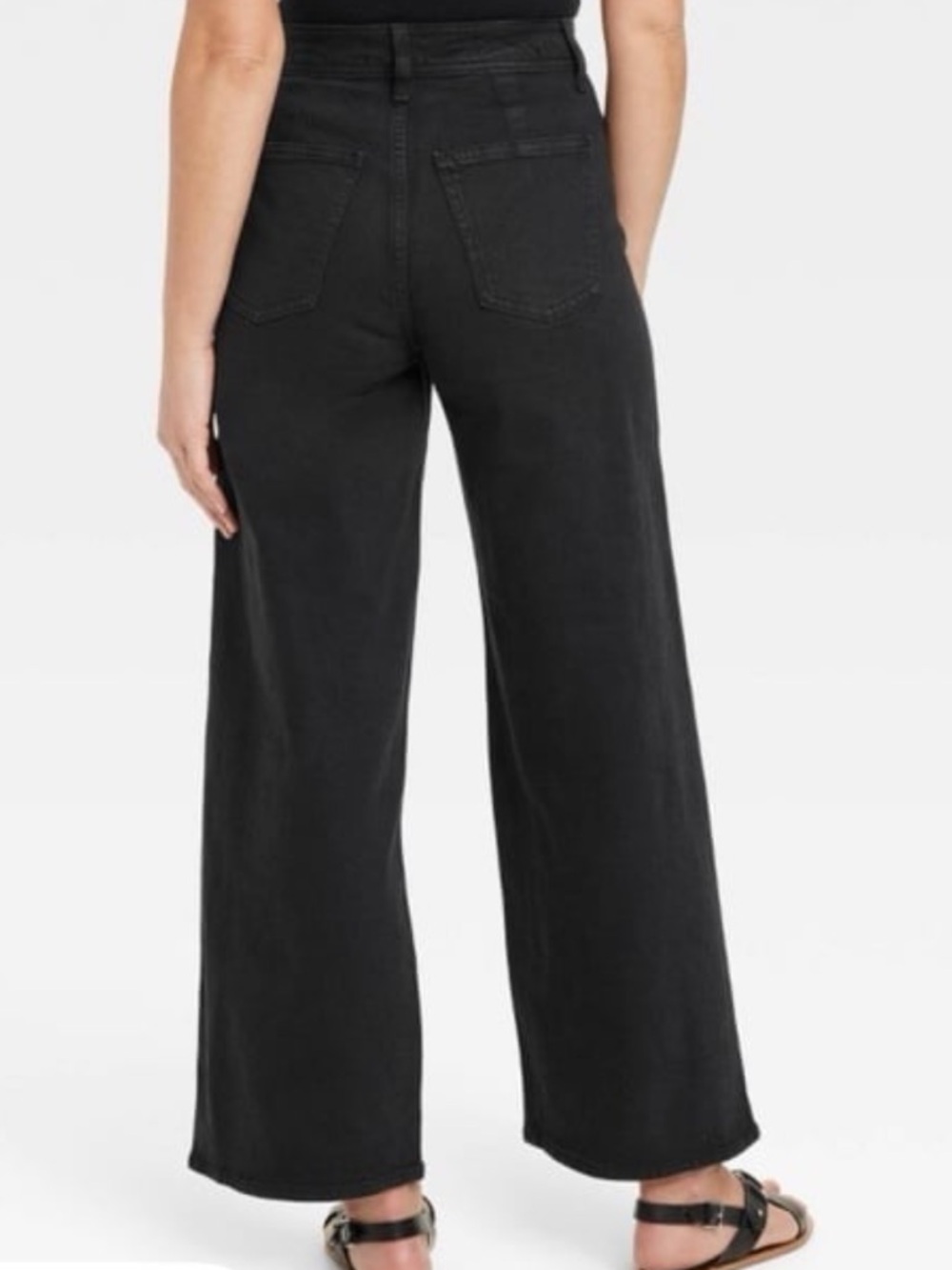 Universal Thread Sailor Wide Leg High Rise washed black jeans Sz 4 - Picture 2 of 10